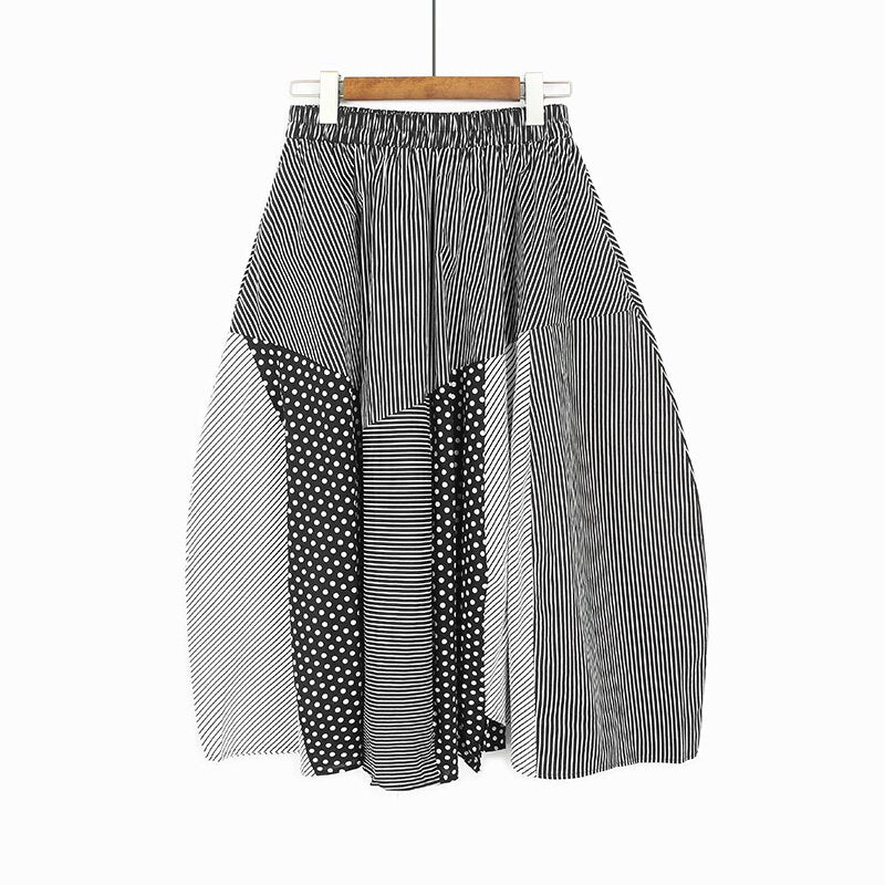 Striped-Waist Long Skirt | Mixed Signals | Carmen & Co